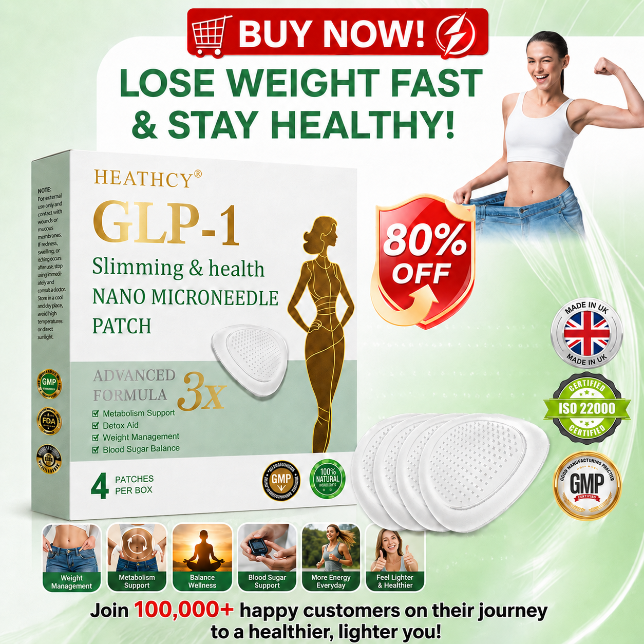 Heathcy® Nano Microneedle Patch A Simple Once-Daily Patch Designed to Support Weight Management, Metabolism, Appetite Control & Firmer-Looking Skin ✅ No injections · No complicated routines · Just daily wellness support made easy